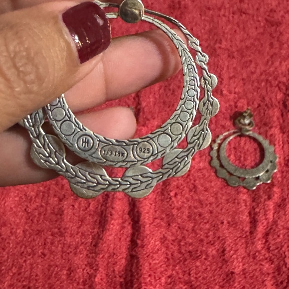 JOHN HARDY LARGE DOT DECO DISC DROP EARRINGS - Picture 3 of 5